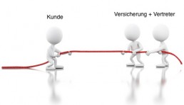 Kunde alleine im Tauziehen gegen Versicherung und Vertreter ohne Versicherungsmakler Betzdorf